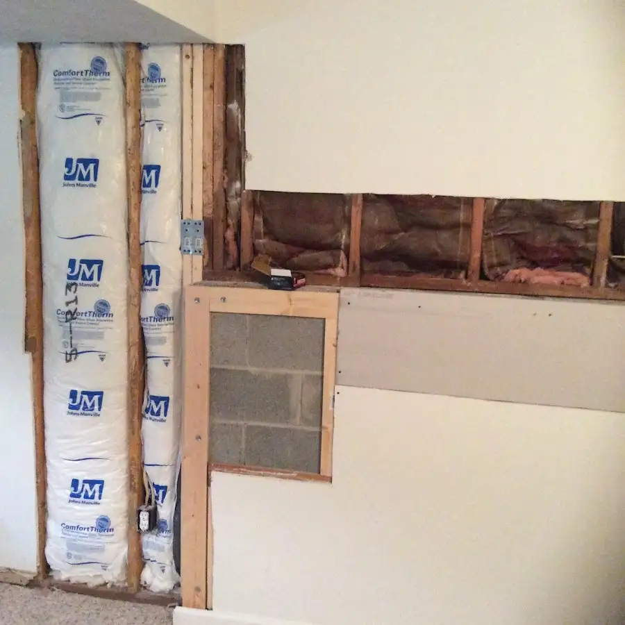 Wall insulation replacement during Structural Drying in Monument